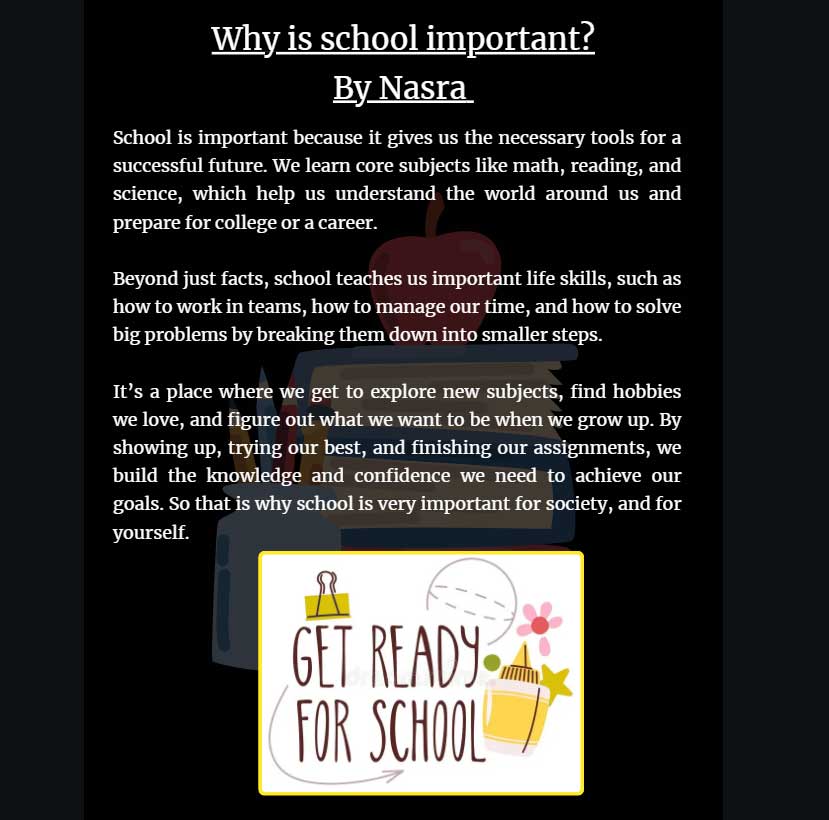 Why is school important