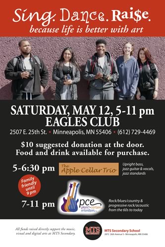 SAVE THE DATE for the MTS Secondary Arts Programs Fundraiser - live music all night!