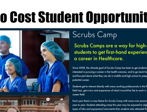 No Cost Student Opportunity: Scrubs Camp